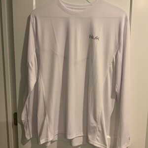 Huk White Long Sleeve Shirt